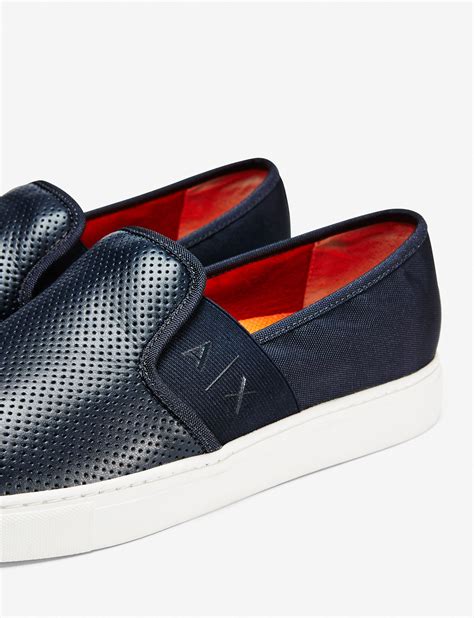 armani exchange slip on shoes.